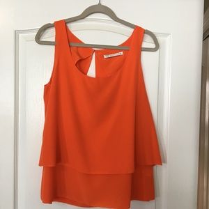 Orange sleeveless Trina Turk blouse